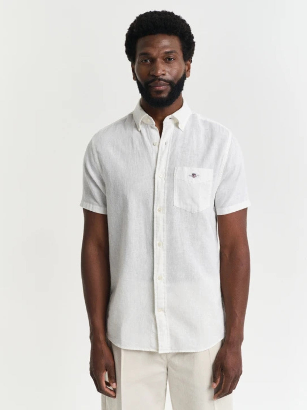 COTTON/LINEN SS SHIRT
