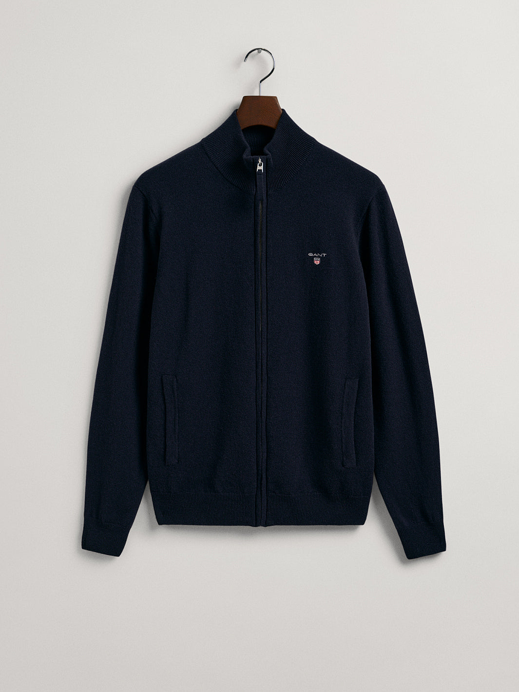SUPERFINE LAMBSWOOL ZIP CARDIGAN