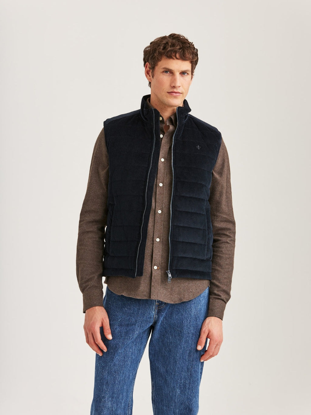 TED QUILTED CORD VEST