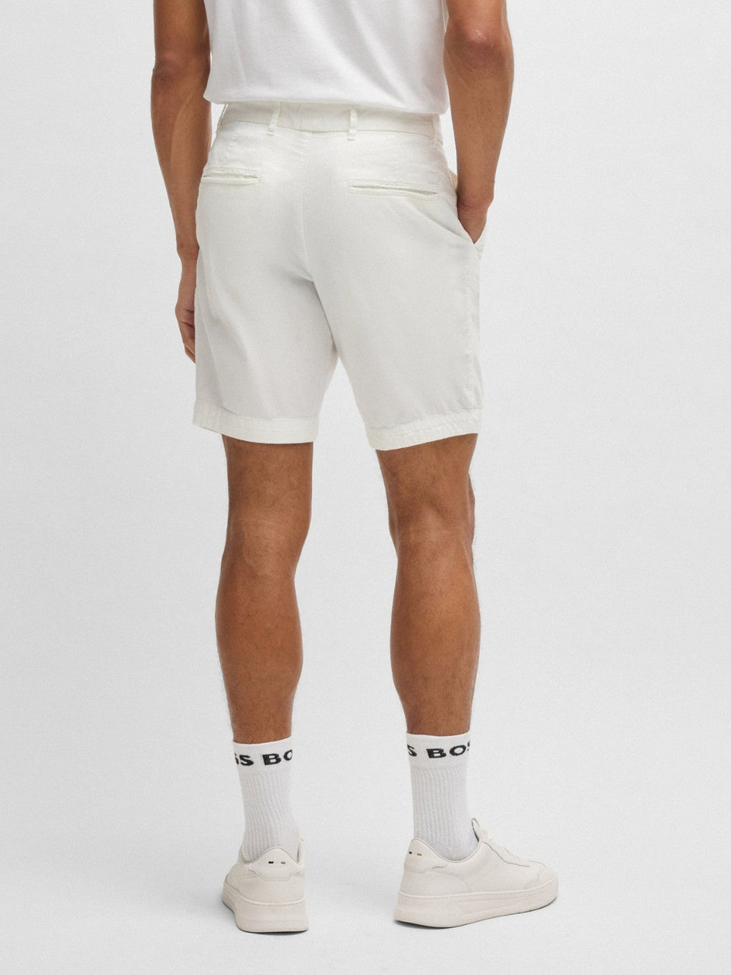 SLIM STRETCH-COTTON SHORTS