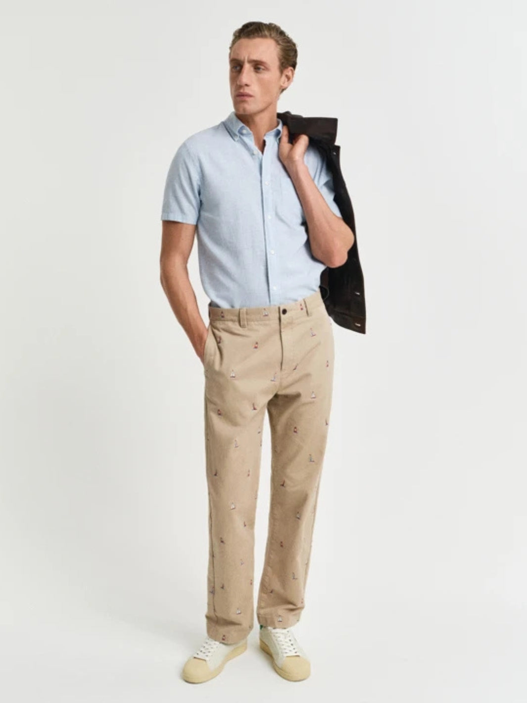 COTTON/LINEN SS SHIRT