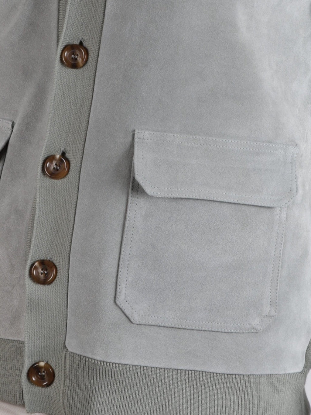 KNITTED AND SUEDE JACKED