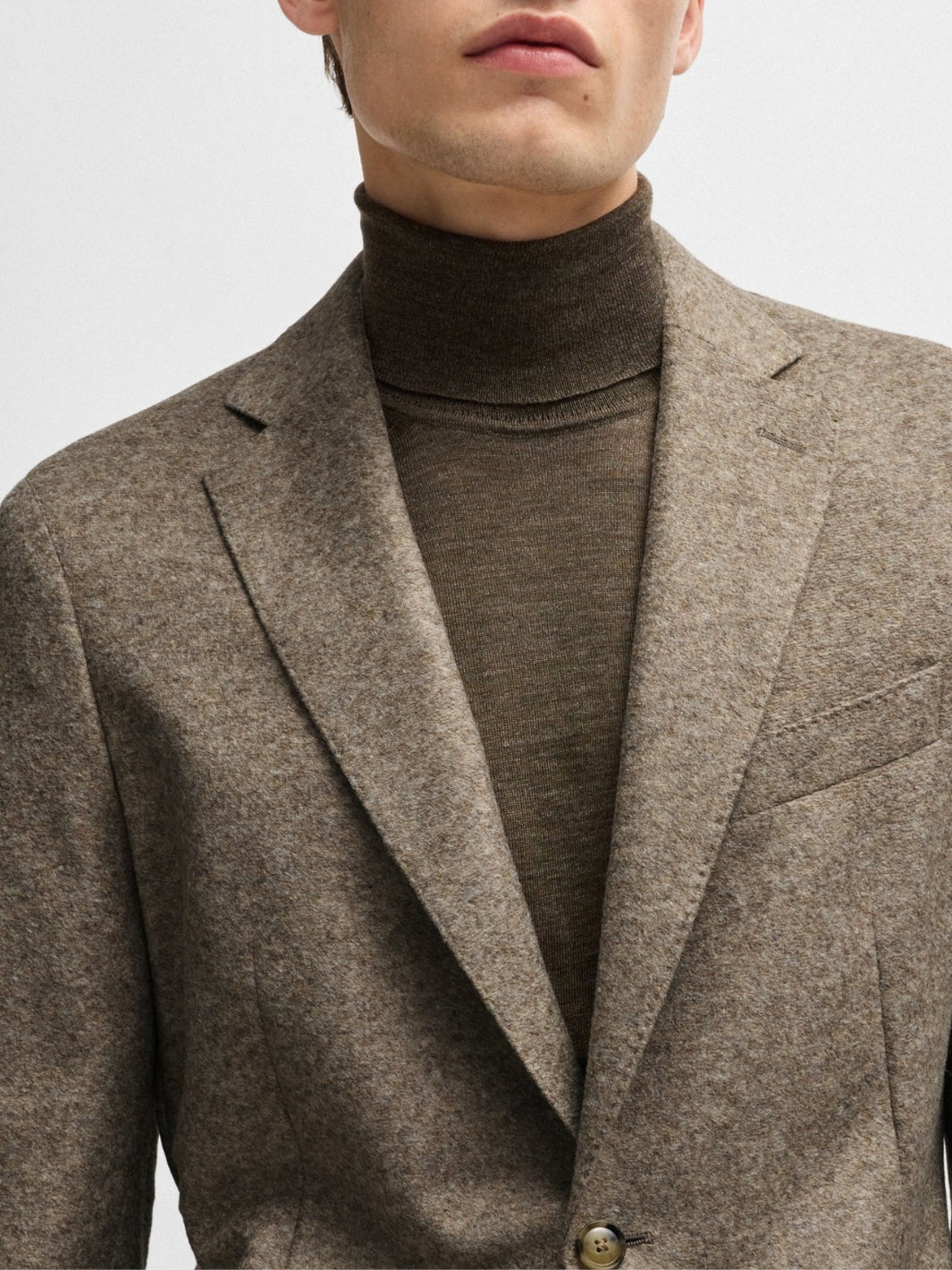 HANRY SLIM-FIT JACKET IN STRETCH JERSEY WITH WOOL