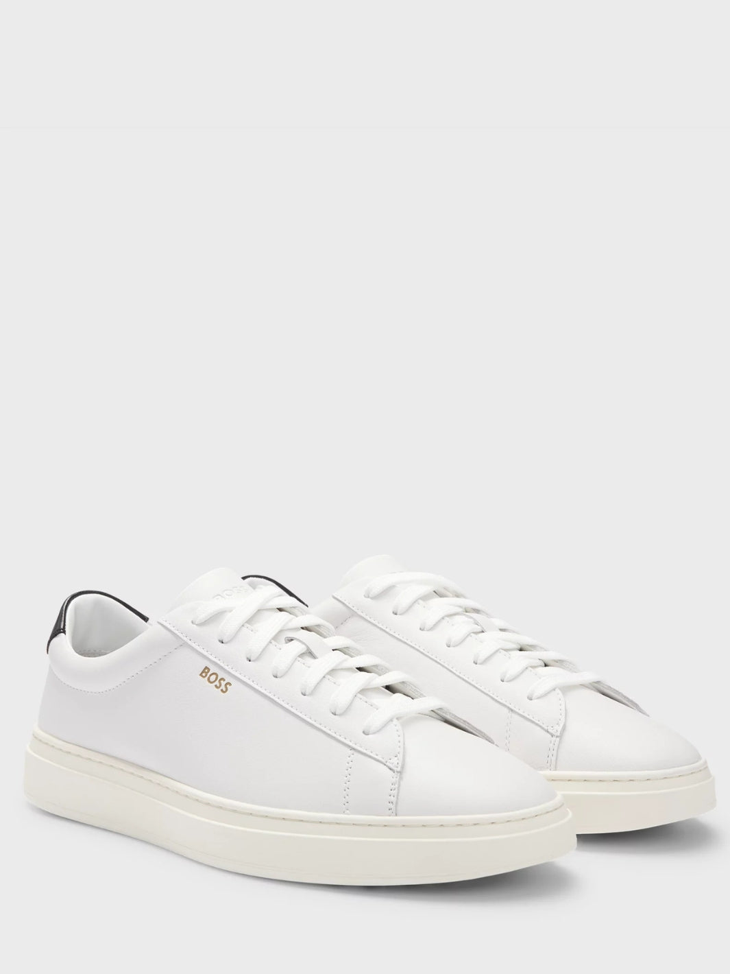 LACE-UP LEATHER TRAINERS