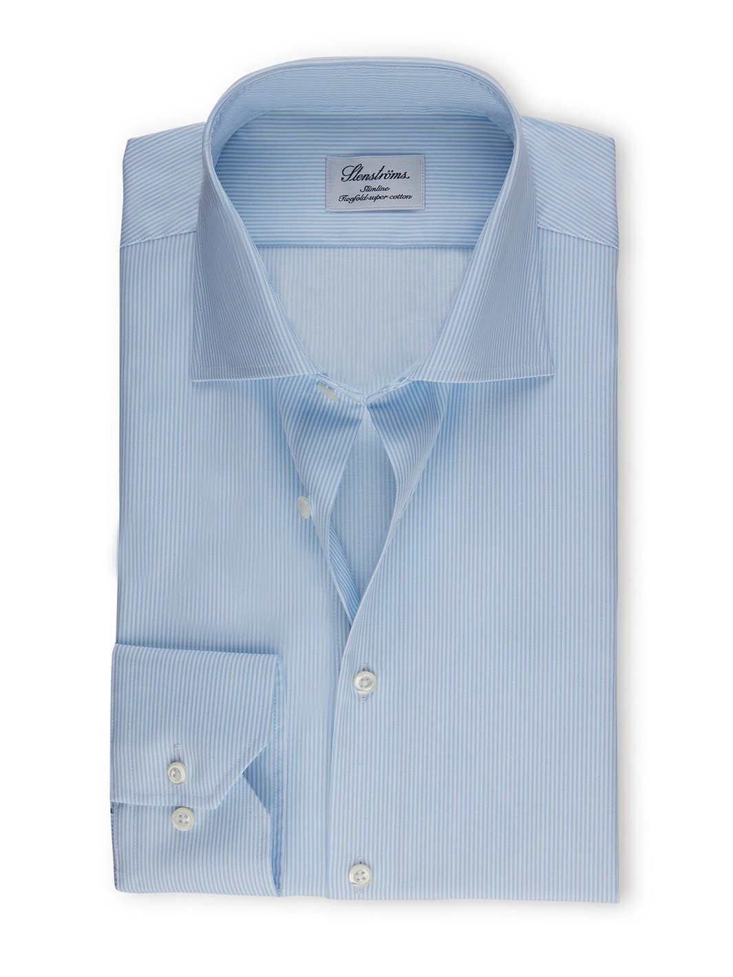 SLIMLINE LIGHT BLUE PINSTRIPE SKJORTE