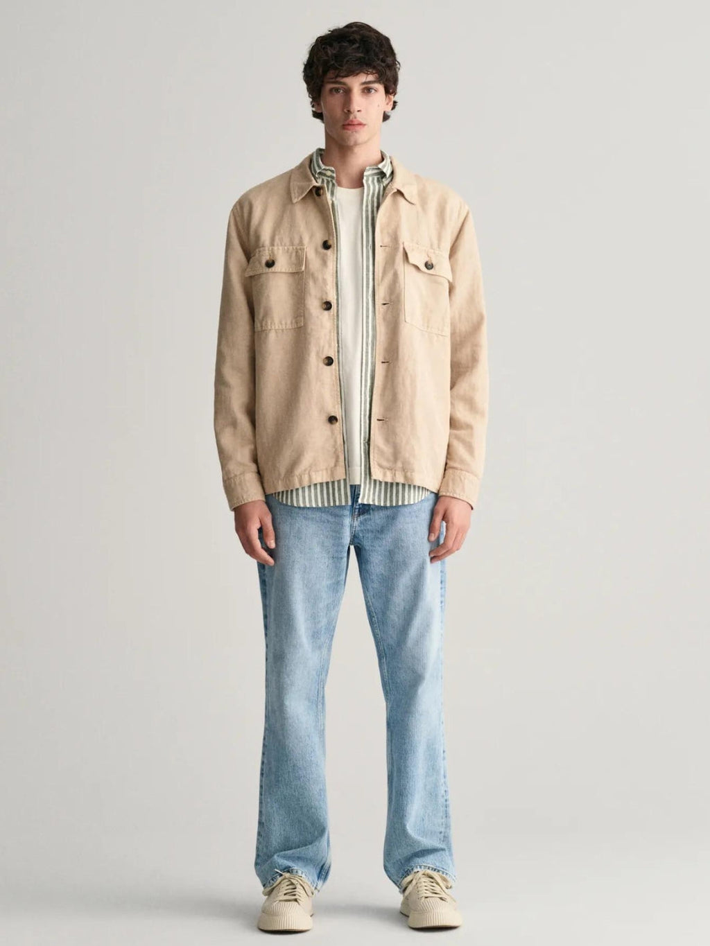 TWILL LINEN OVERSHIRT