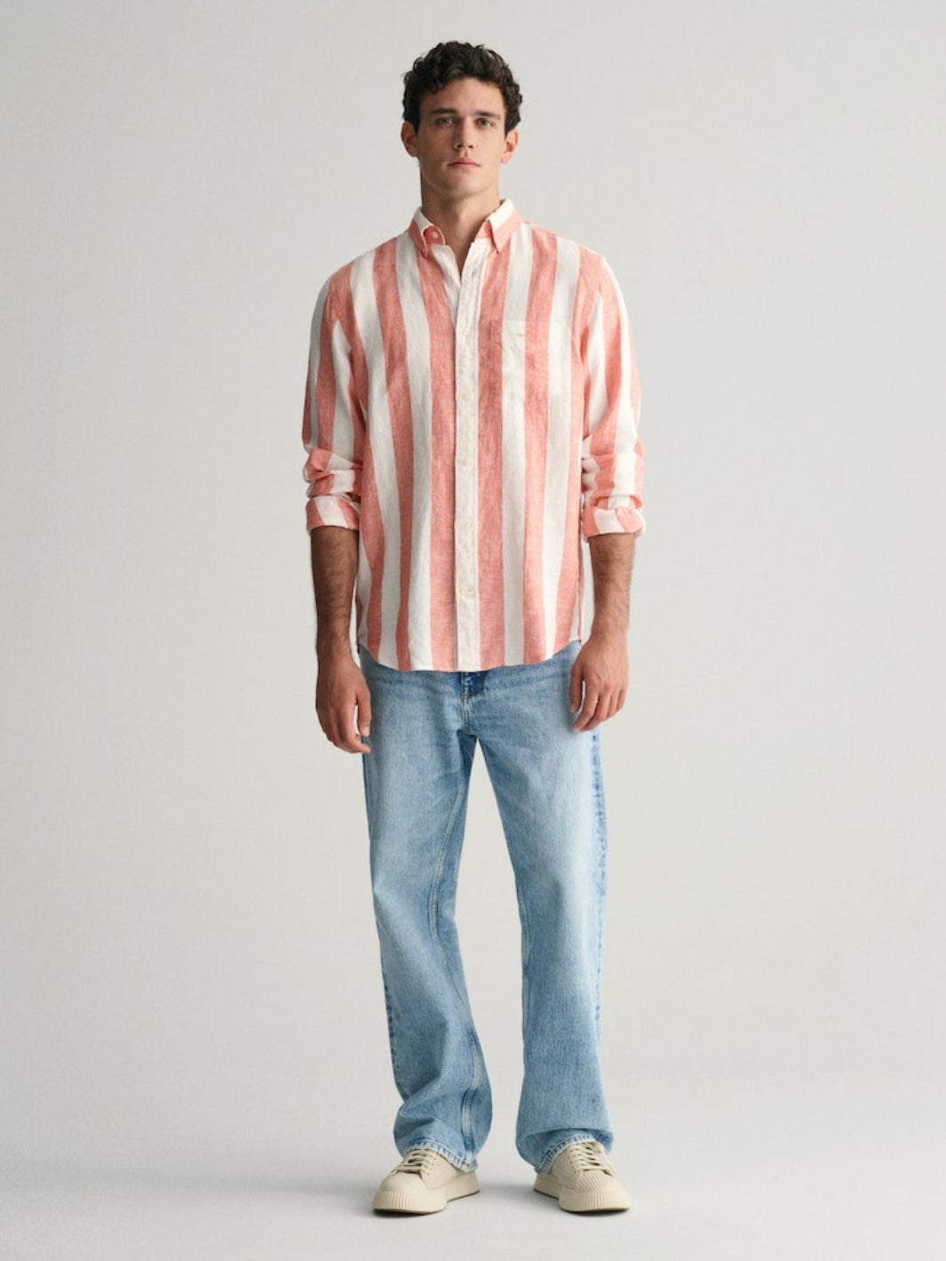 BOLD STRIPE LINEN SHIRT