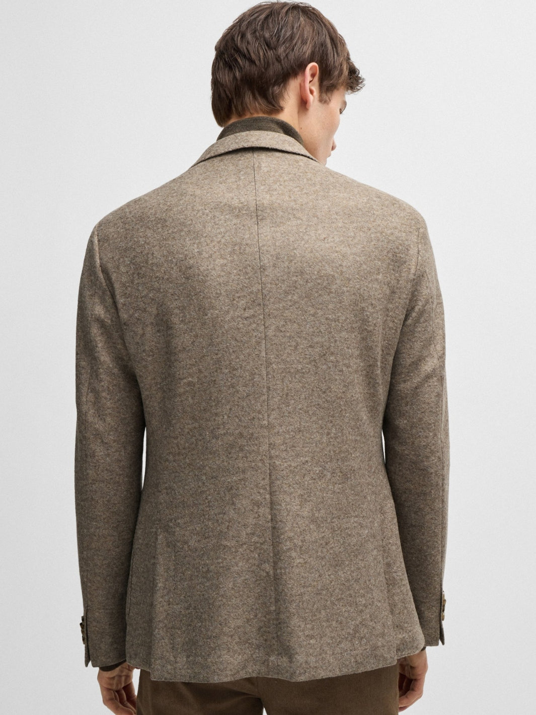 HANRY SLIM-FIT JACKET IN STRETCH JERSEY WITH WOOL