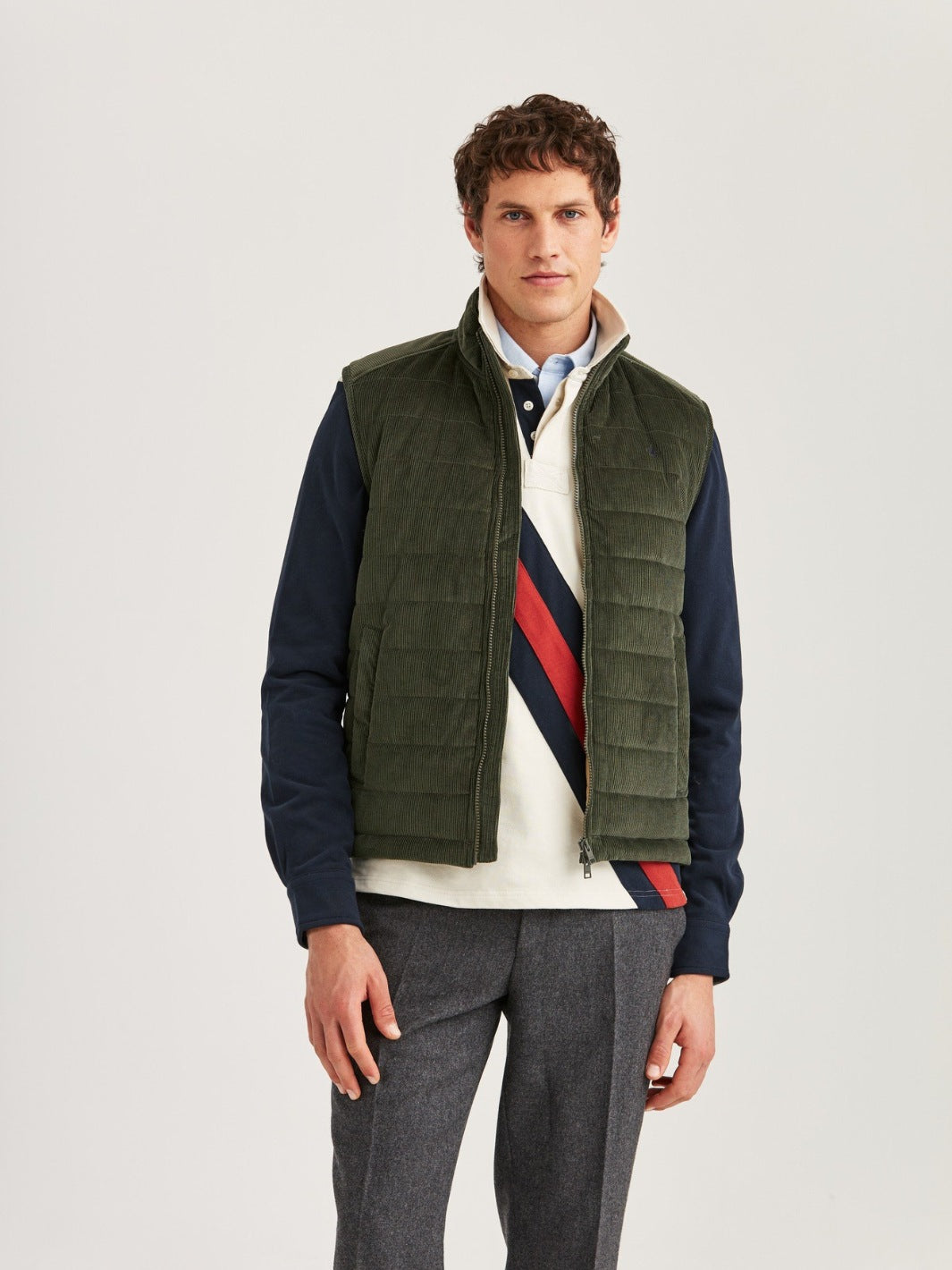 TED QUILTED CORD VEST