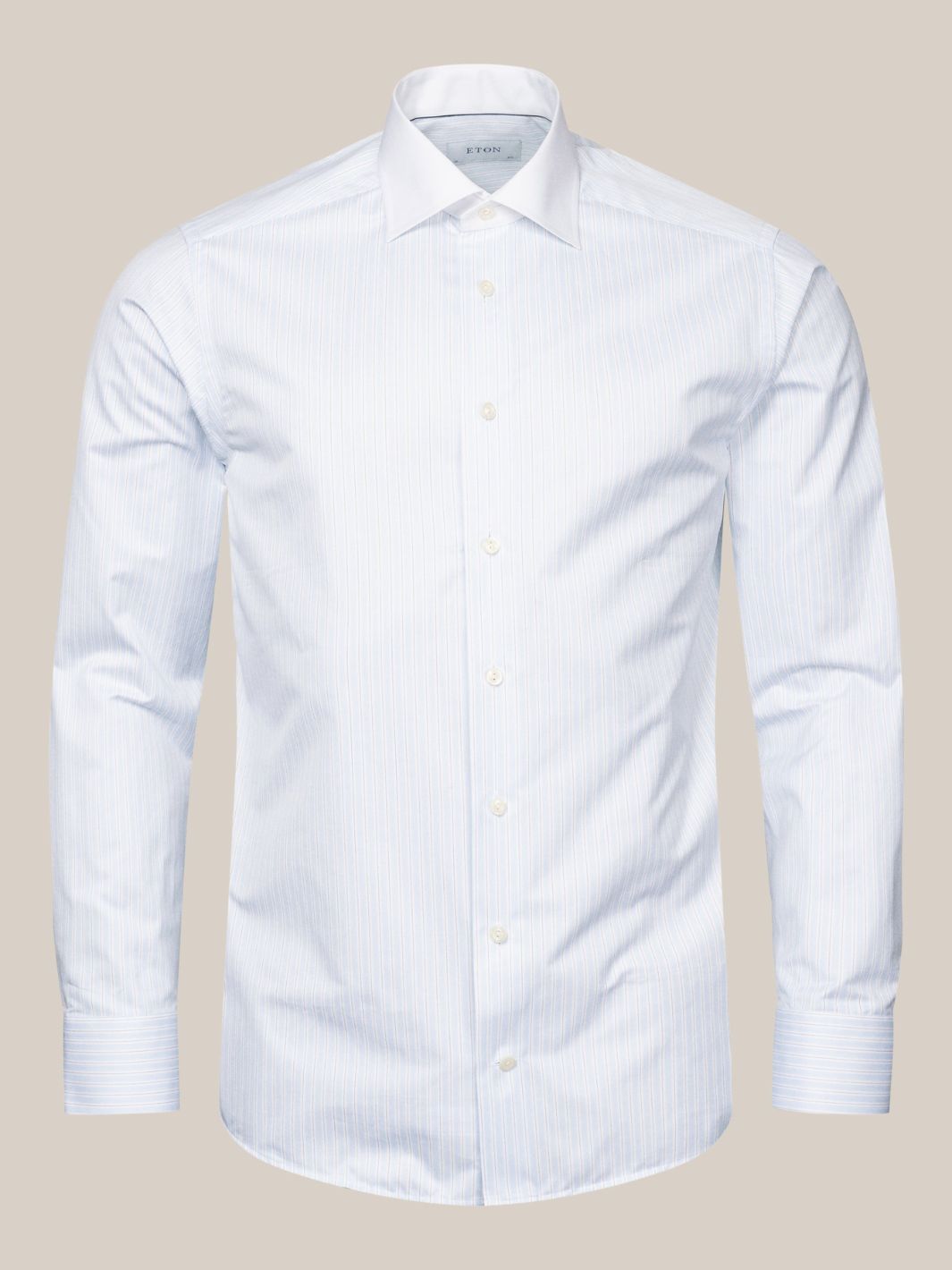 CONTEMPORARY STRIPED WHITE COLLAR SHIRT