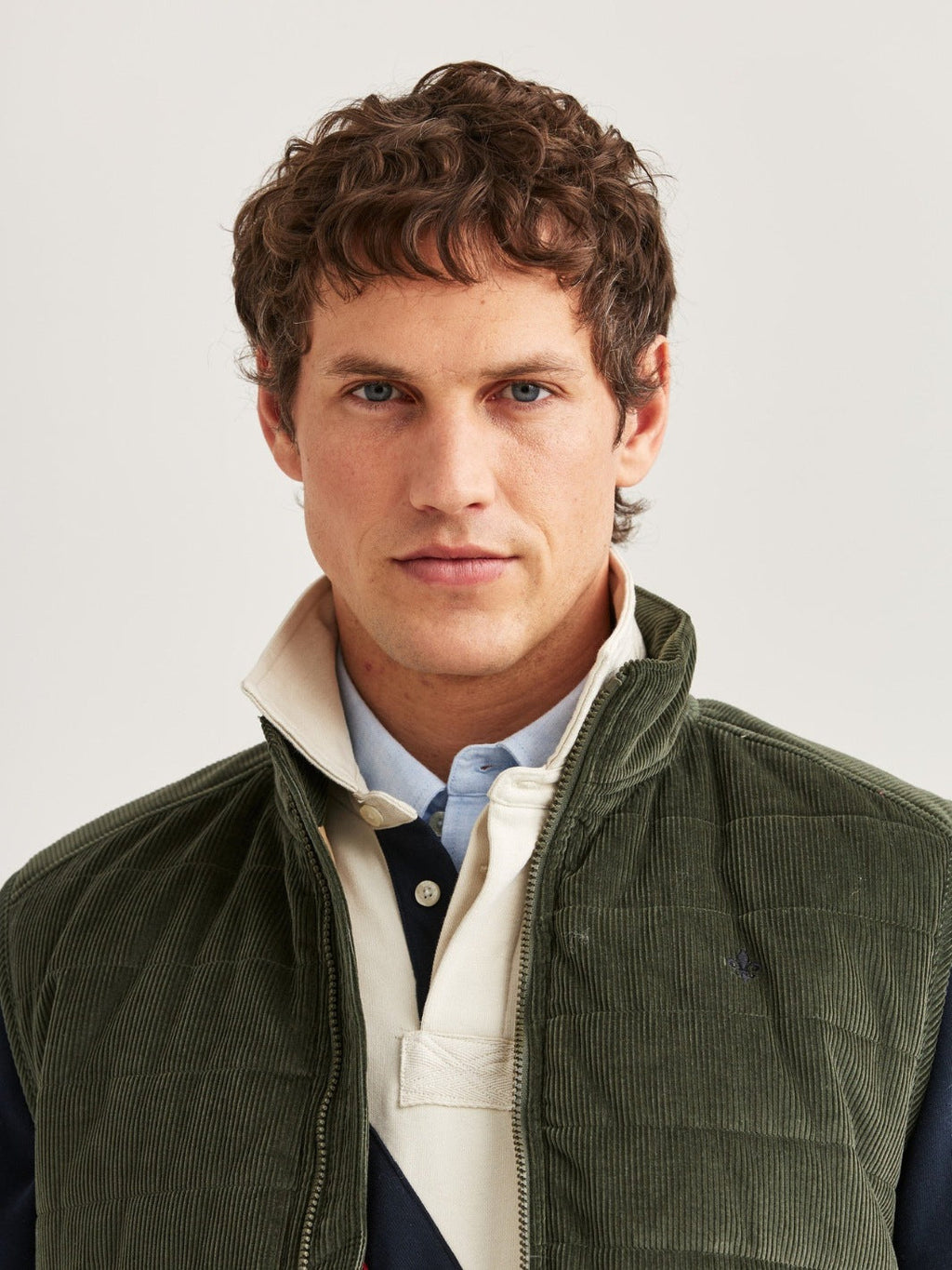 TED QUILTED CORD VEST