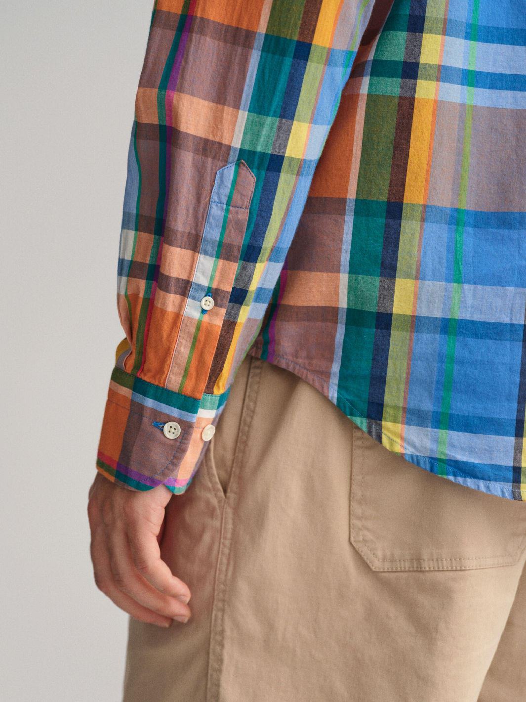 REGUALAR FIT COLORFUL MADRAS SHIRT