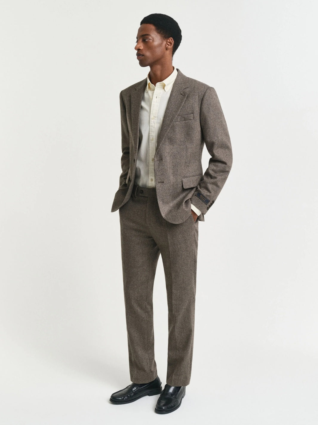 FLANNEL H.BONE SUIT JACKET