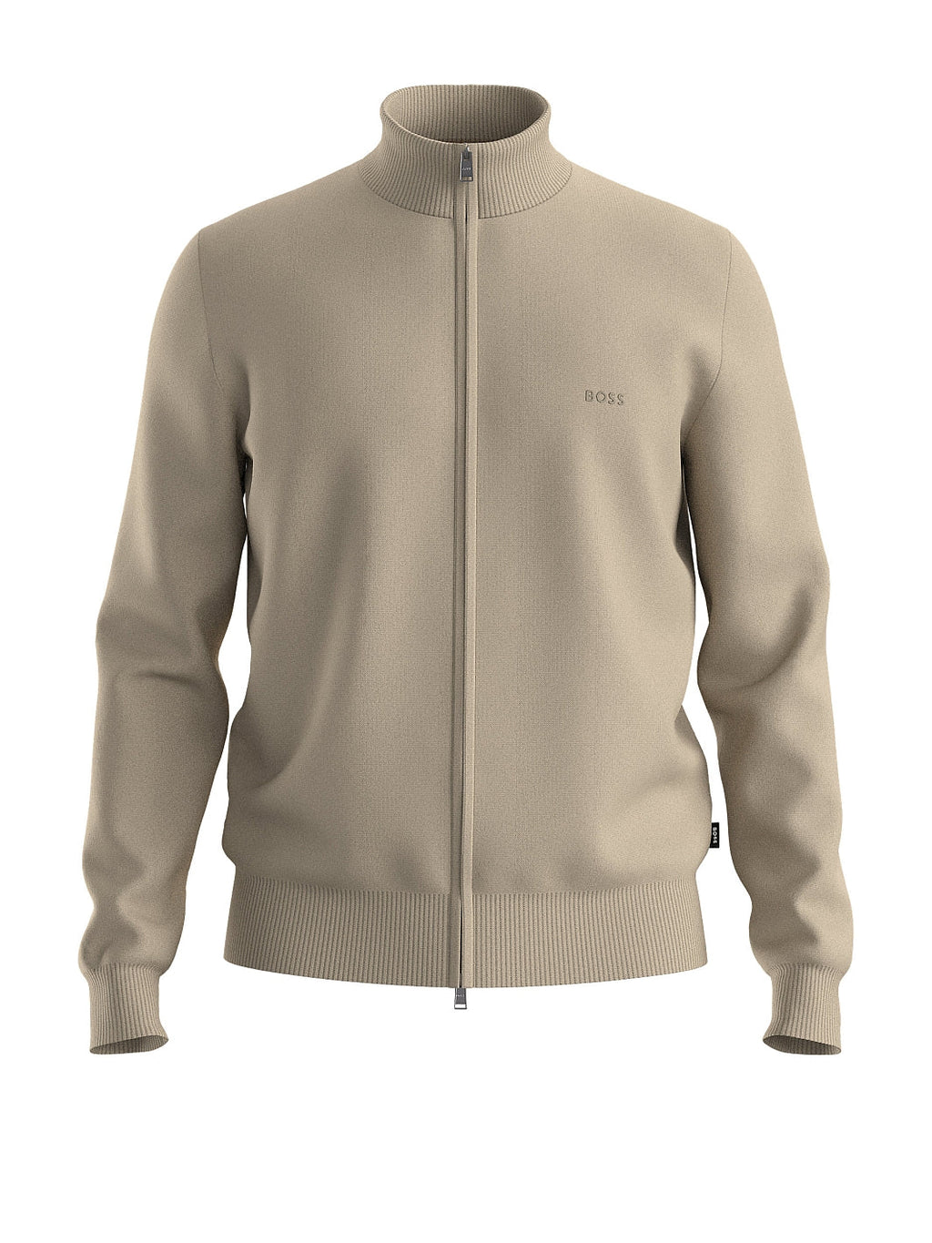 KNITTED ZIP-UP CARDIGAN COTTON