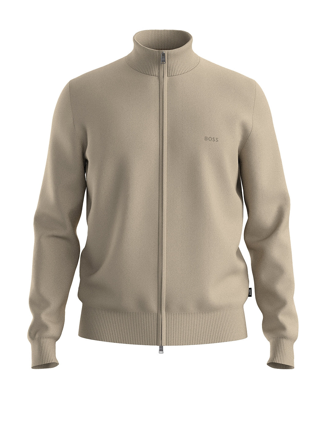 KNITTED ZIP-UP CARDIGAN COTTON